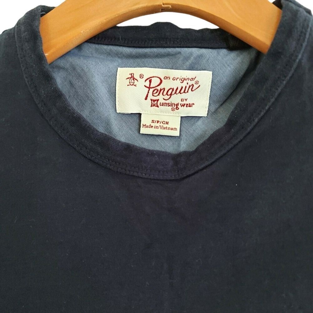 Penguin Boys T-Shirt Small Blue Gray Short Sleeve Stripes Crew Neck Cotton - Picture 8 of 9